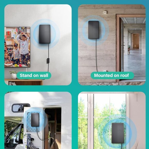 WUMINGLU Digital TV Antenna for Smart TV Indoor Outdoor 580+ Miles Long Range 20 - Picture 1 of 7